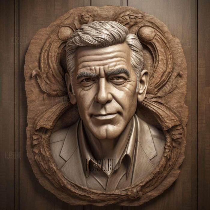 George Clooney 1 stl model for CNC